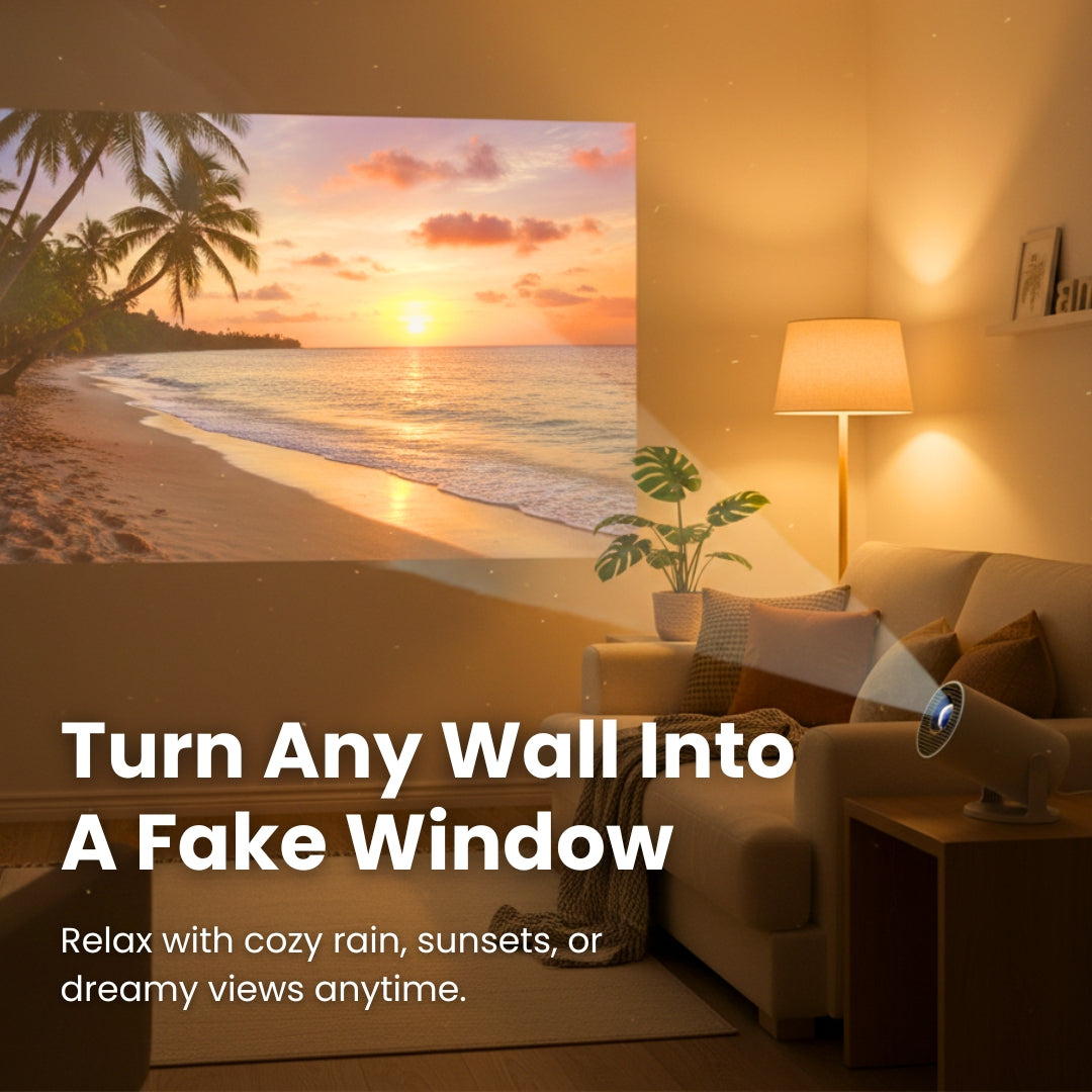 NovaBeam Portable Projector With Adjustable Stand And Built-In Speaker