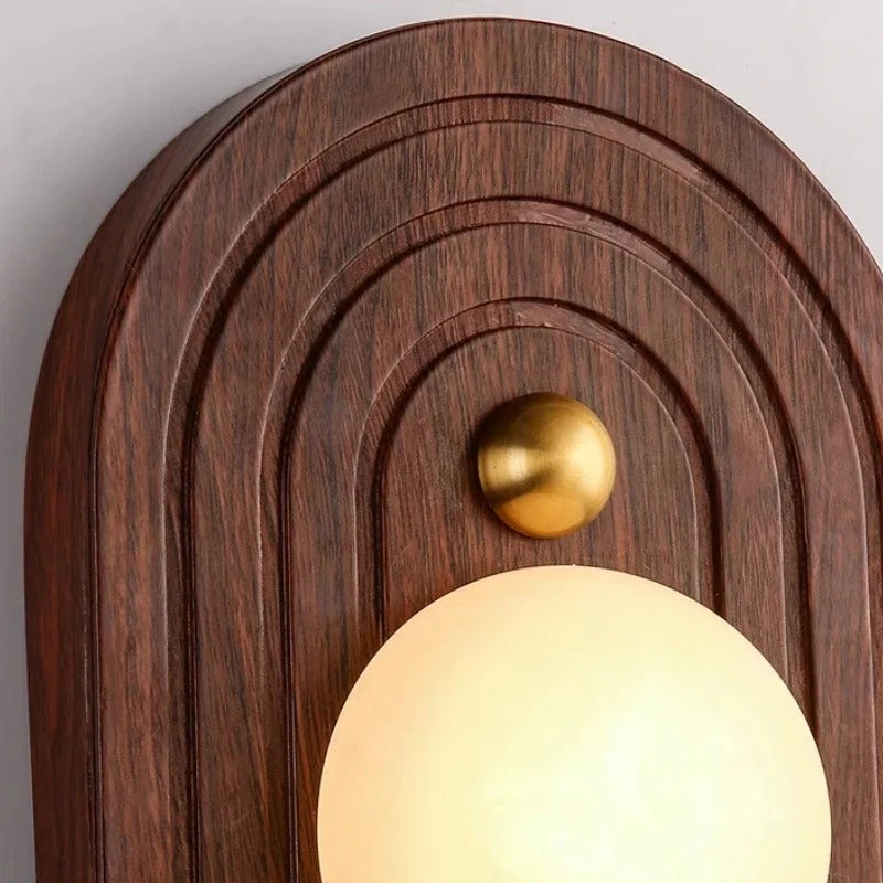 Nástěnné svítidlo Walnut Glow Arch moderní domácí osvětlení