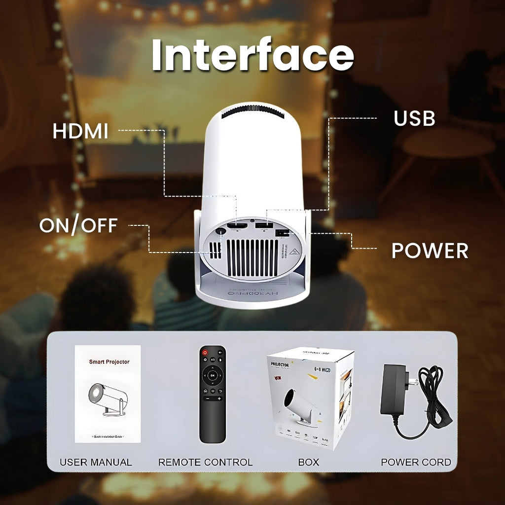 NovaBeam Portable Projector With Adjustable Stand And Built-In Speaker