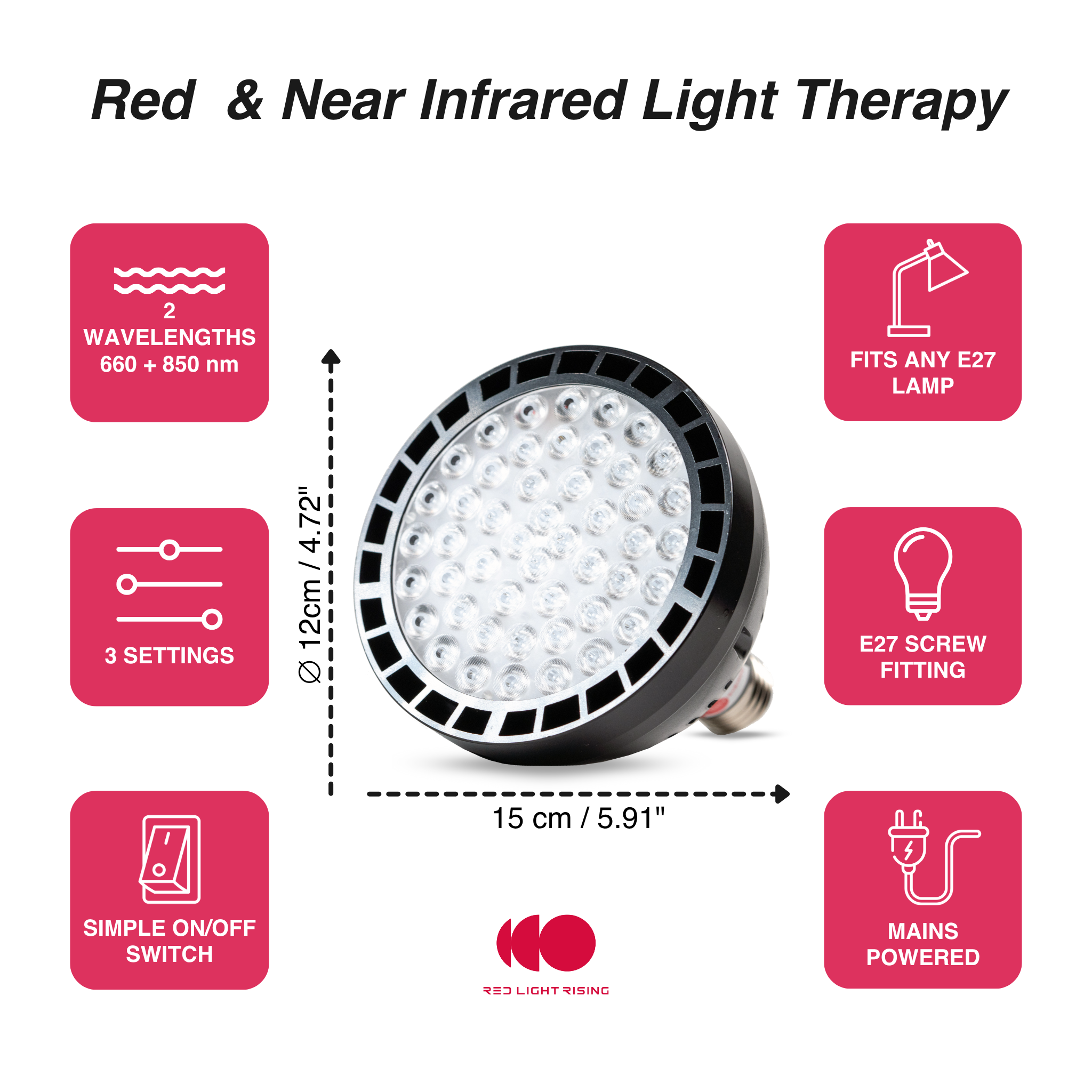 Compact Handheld Red Light Therapy Device For Home Use