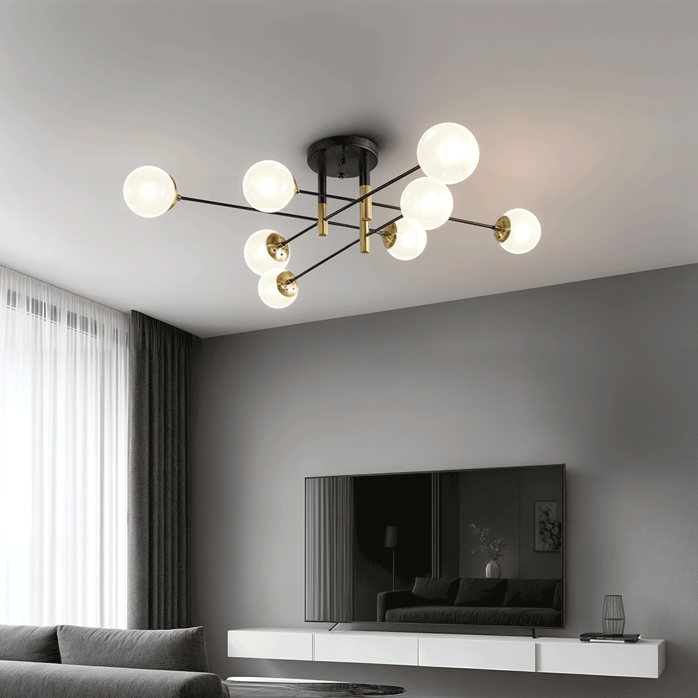 Lyra 8-Light Nordic Chandelier Handcrafted Modern Ceiling Fixture