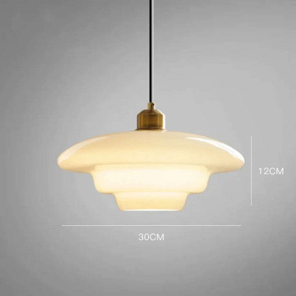Celestia | White Glass Pendant Light for Dining and Kitchen Areas