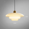 Celestia | White Glass Pendant Light for Dining and Kitchen Areas