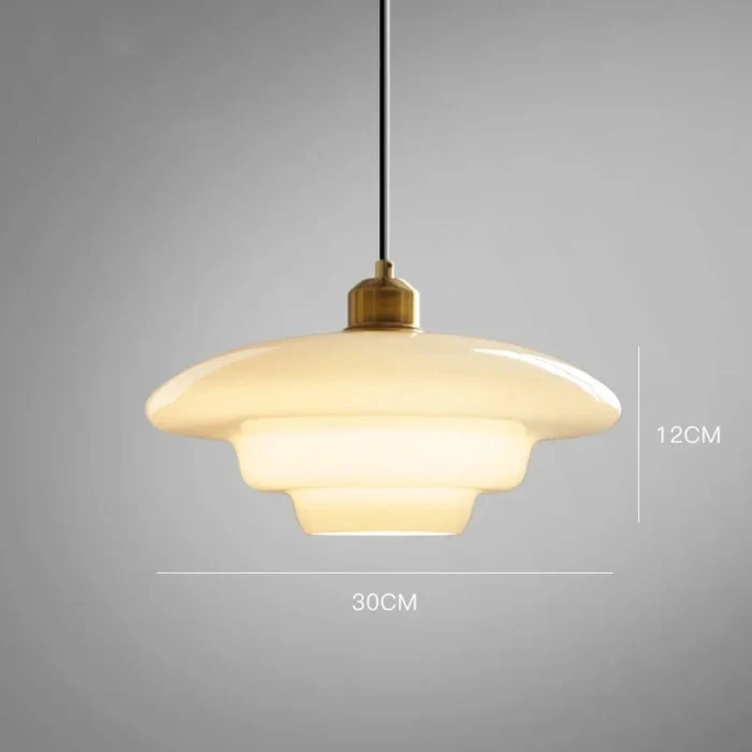 Celestia | White Glass Pendant Light for Dining and Kitchen Areas