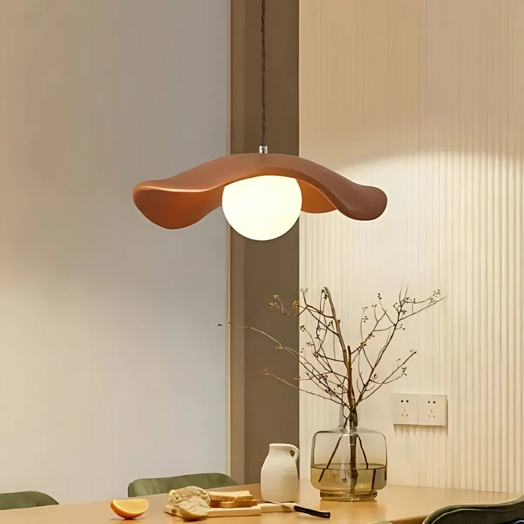 Lampa wisząca Solara do jadalni w stylu Wabi Sabi Studio