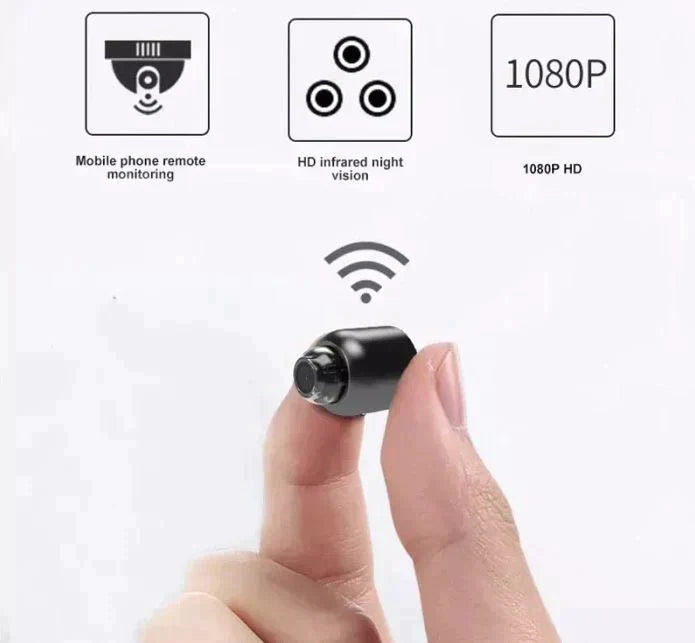 Dobbeltpakke Mini WiFi Kameraer 1080P 140-Graders Vidvinkel Natvision og Bevægelsesdetektion
