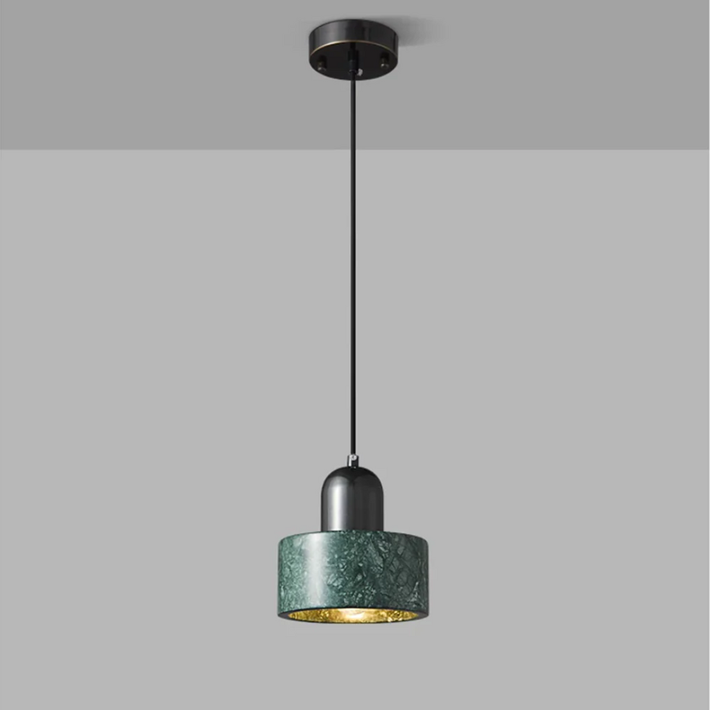 Kirrea Marble Pendant Light With Brass Accents For Dining Rooms
