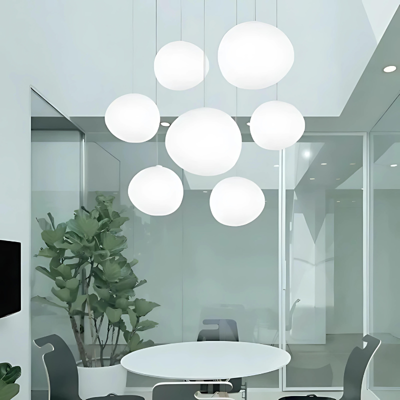 Kirrea Glasstein-Hängeleuchte für Esszimmer und Flur