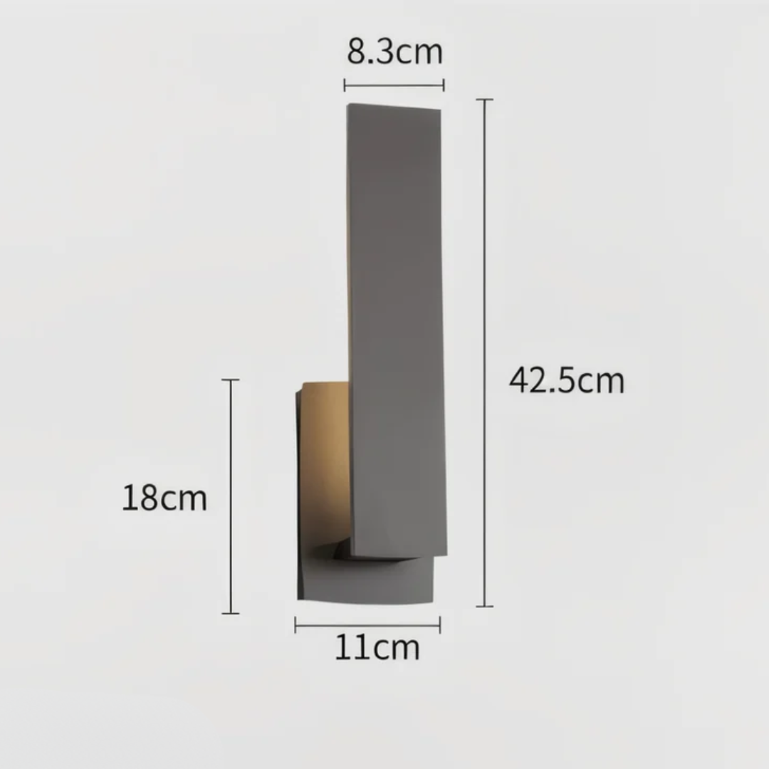 AstraLume Minimalist Outdoor Wall Light With Warm LED Glow
