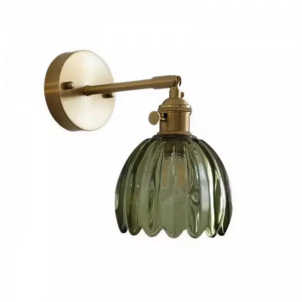 Lumira Tulip Glass Wall Light for Bedroom Ambience