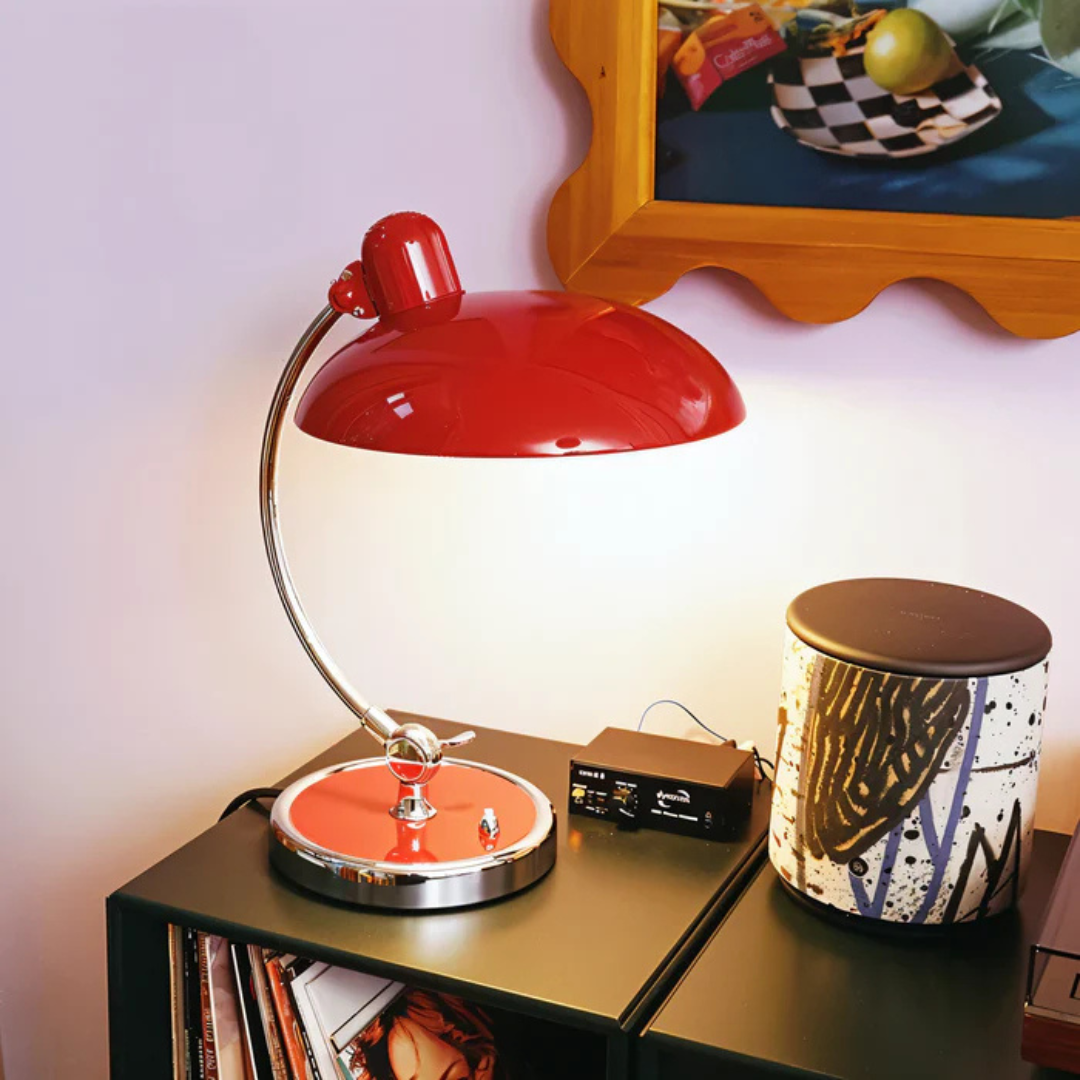 Solara Adjustable Vintage LED Table Lamp With Shade