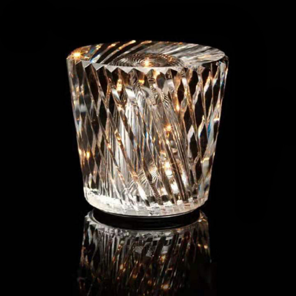 Solara CrystalGlow dobíjecí LED stolní lampa s broušeným krystalem