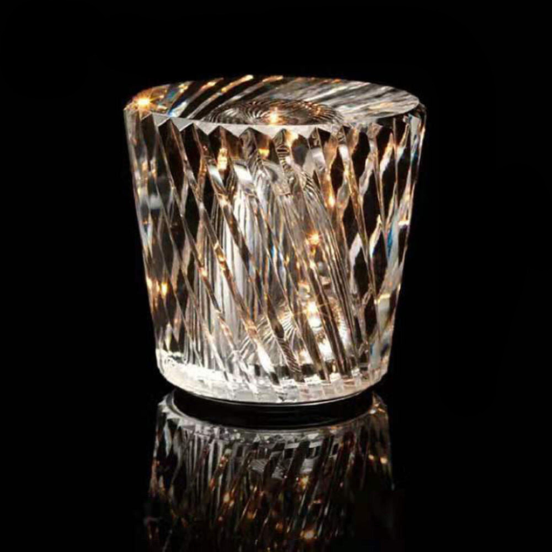 Solara CrystalGlow dobíjecí LED stolní lampa s broušeným krystalem