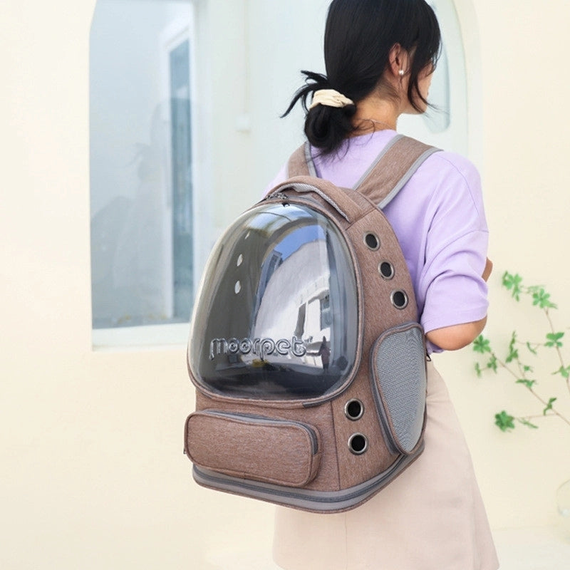 AeroPaw Breathable Transparent Pet Carrier Backpack For Cats And Small Dogs