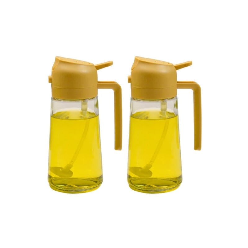 2-In-1 Glass Oil Sprayer And Dispenser For Kitchen Use