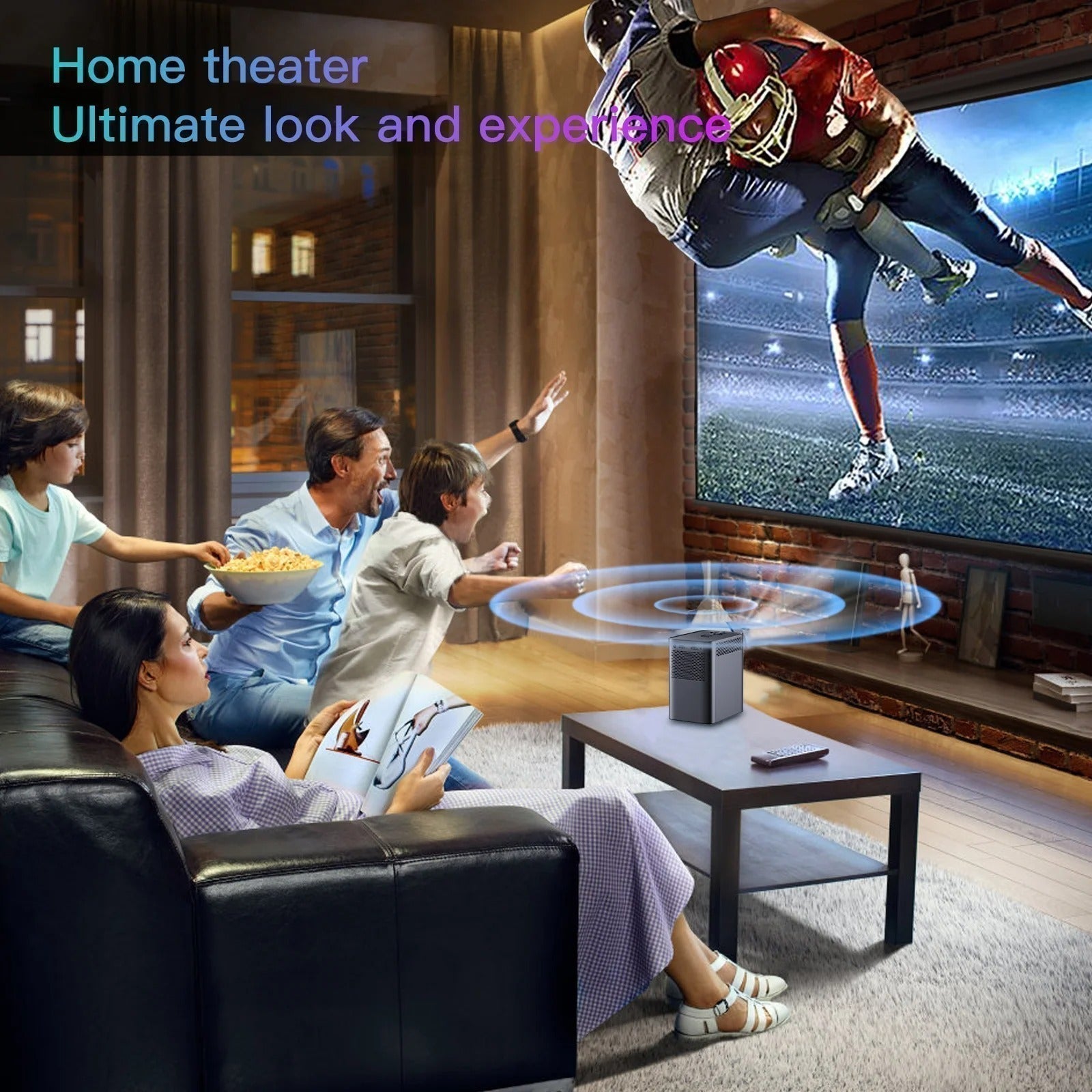 Přenosný 4K WiFi projektor s Androidem pro cestování a zábavu na cestách