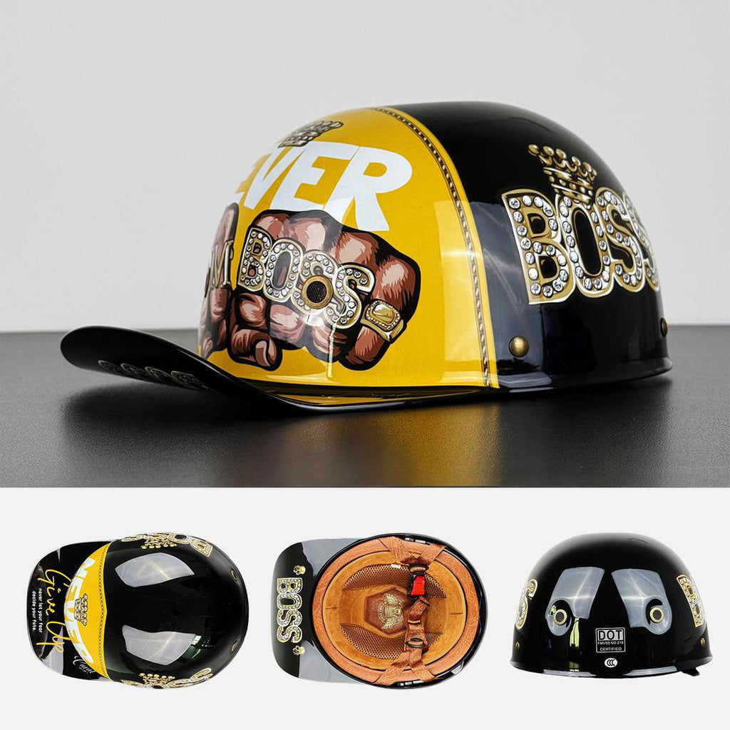 AstraCap Pro Baseball-Style Motorcycle Helmet DOT And ECE Certified