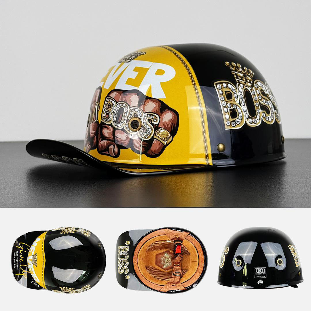 AstraCap Pro Baseball-Style Motorcycle Helmet DOT And ECE Certified