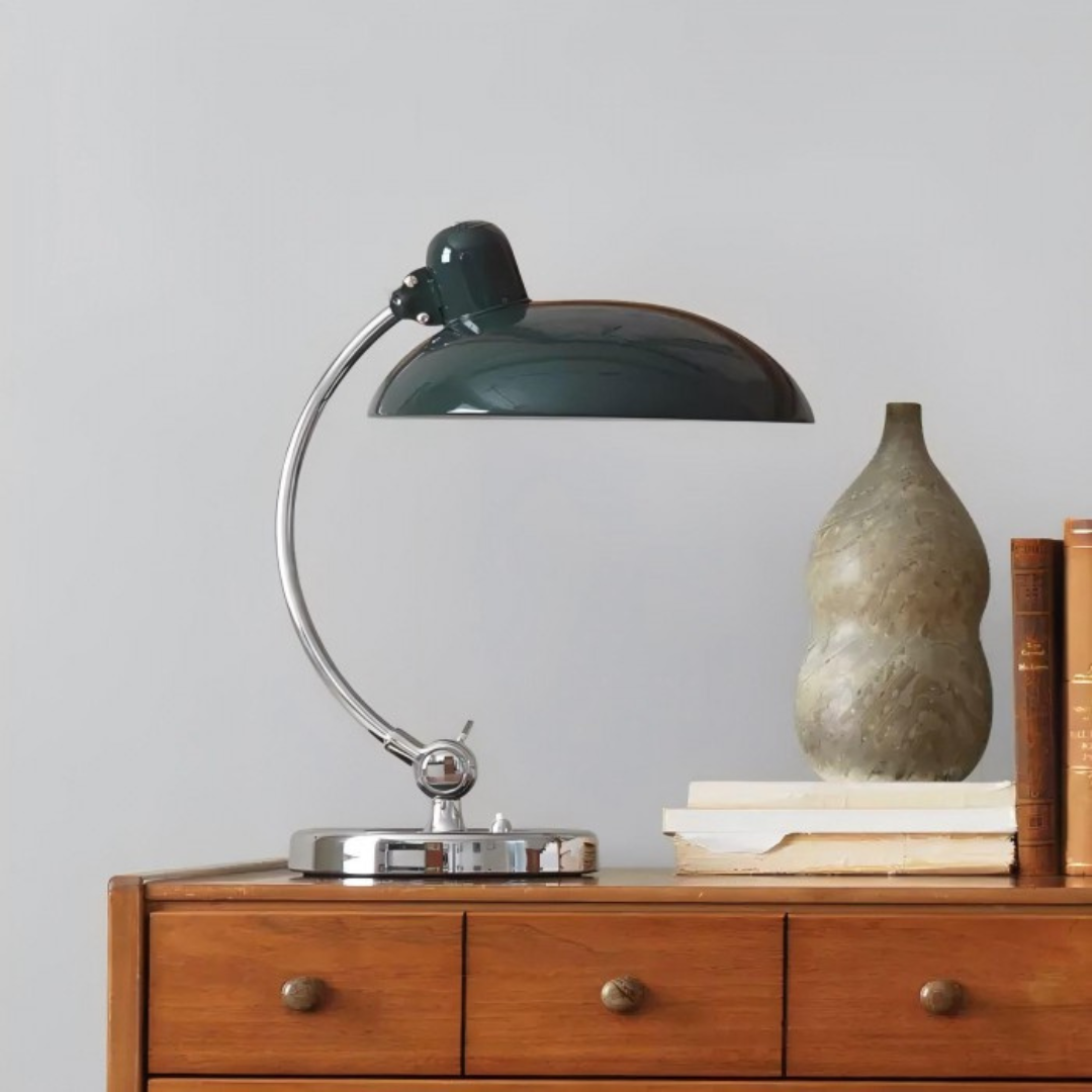 Solara Adjustable Vintage LED Table Lamp With Shade