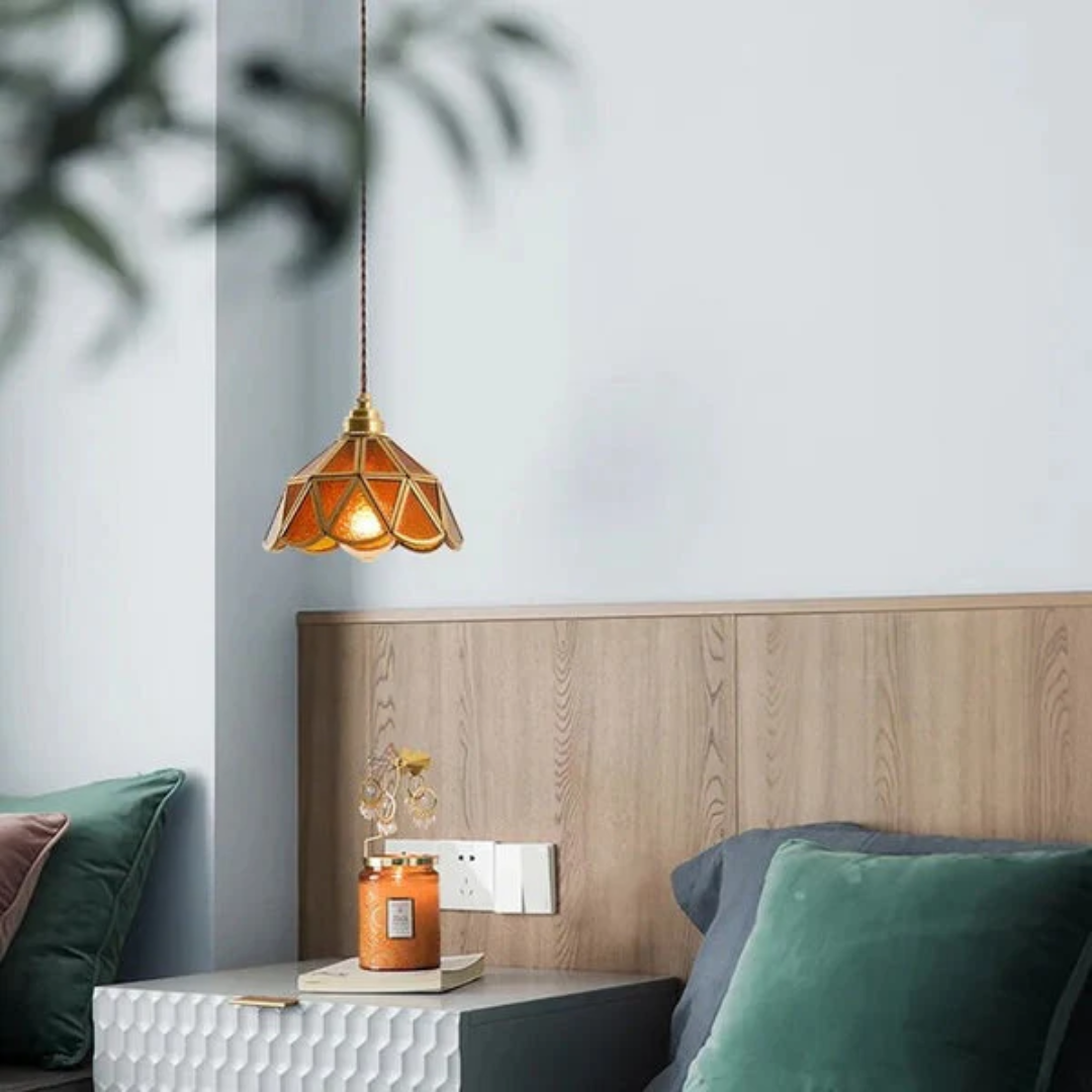 Lunara | Stained Glass Designer Pendant Light For Dining