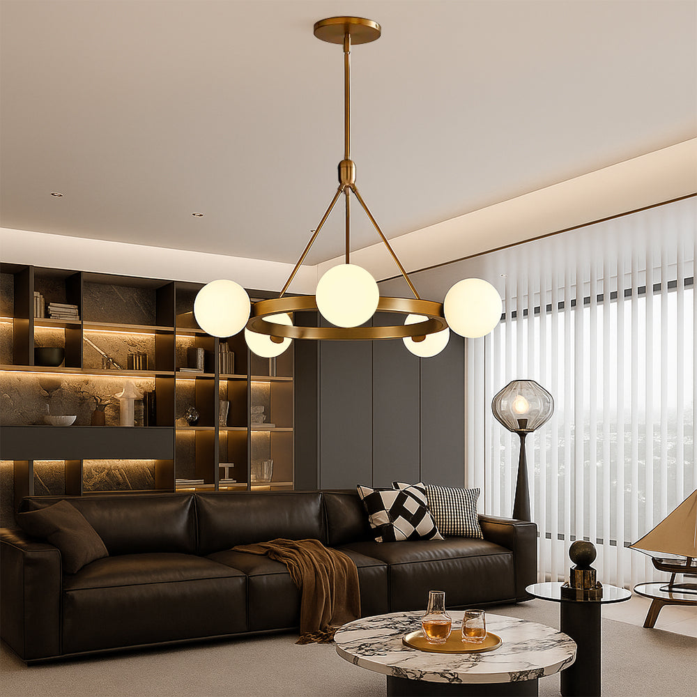 Lyra Nordic Five-Light Ceiling Chandelier For Dining Rooms