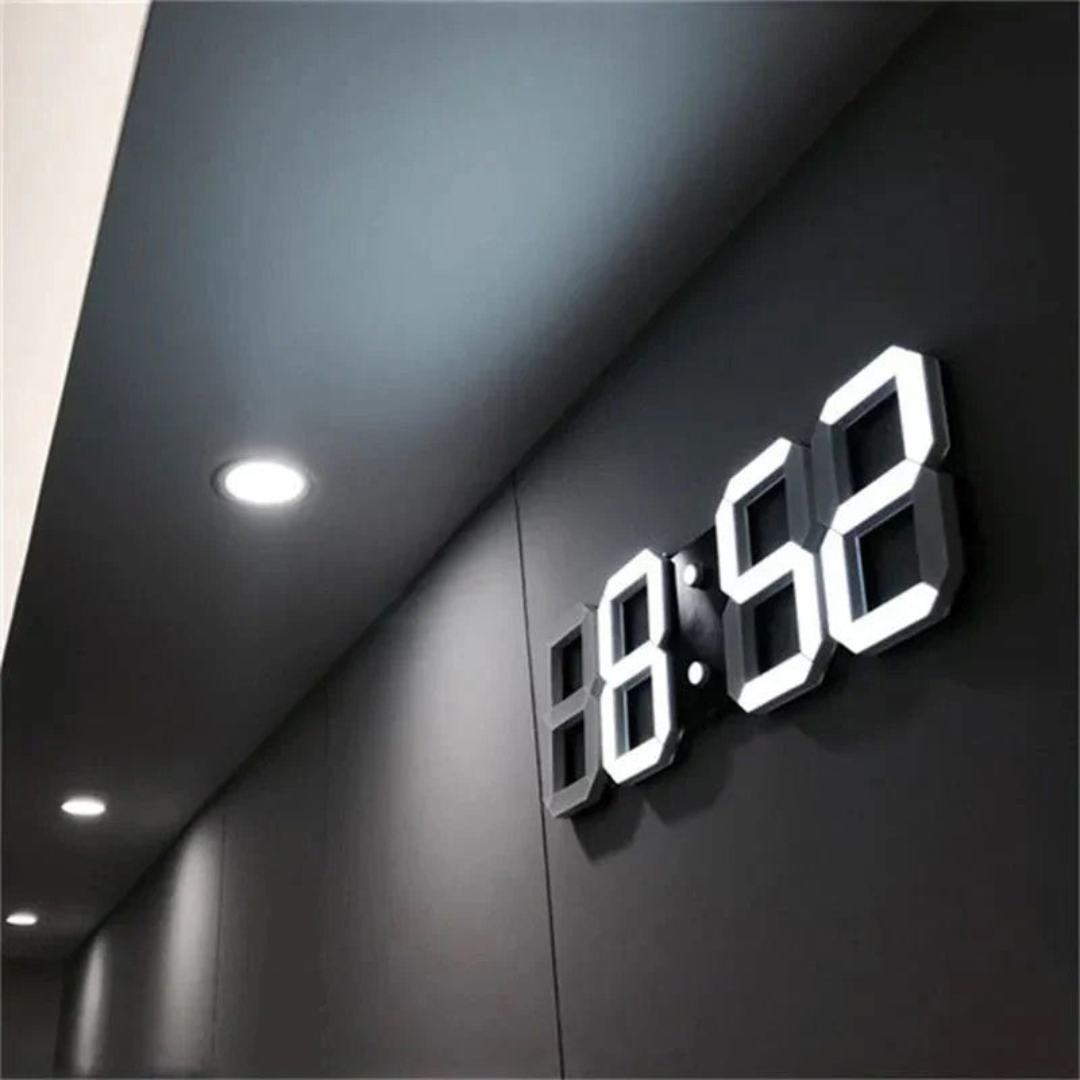 Aurelia Contemporary 3D LED Digital Wall Clock for Home Interiors