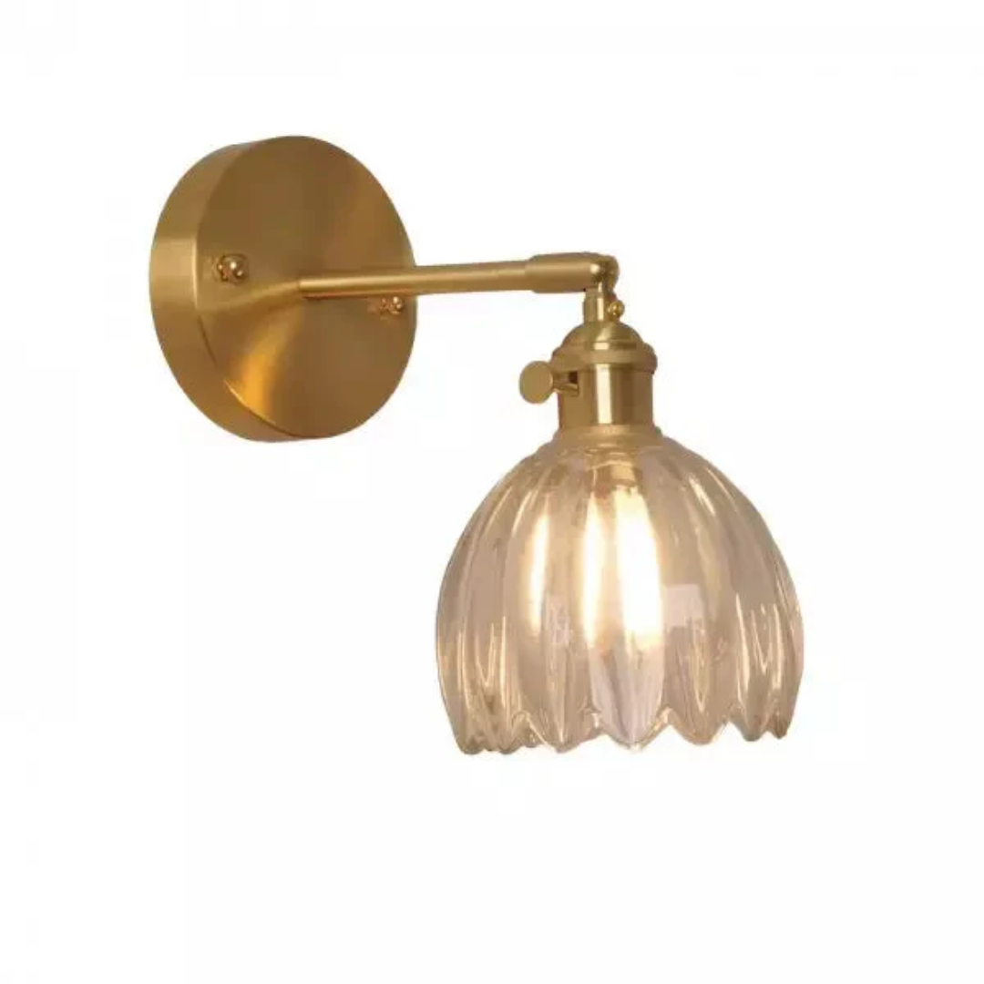 Lumira Tulip Glass Wall Light for Bedroom Ambience