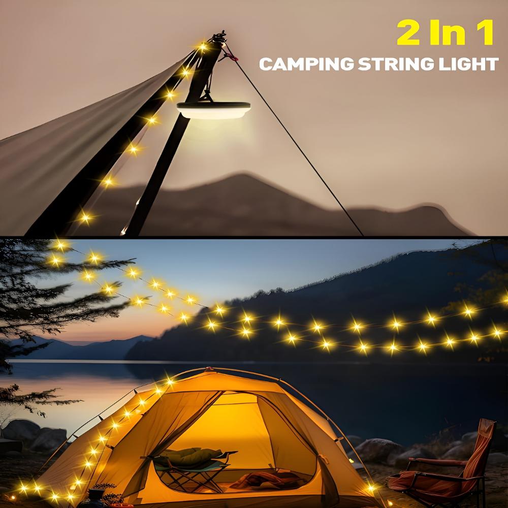 AuroraTrail Camping String Lights 2-in-1 Lantern and Fairy Lights