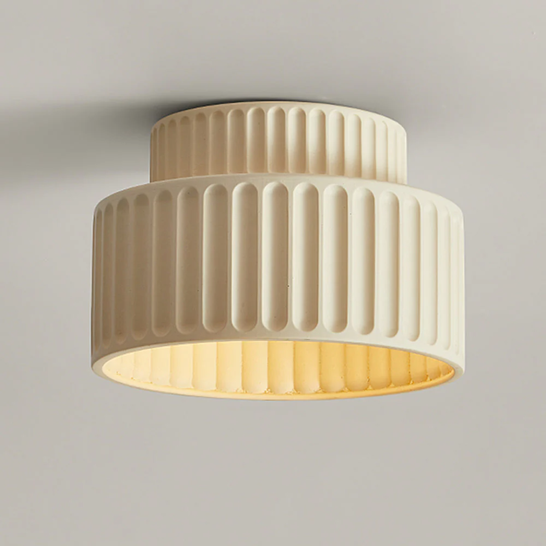 AuroraLume Ribbed Vintage Ceiling Light for Low Ceilings