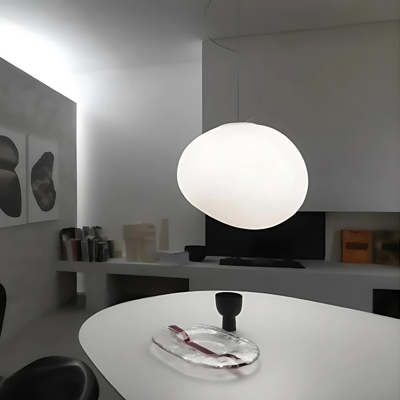 AstraGlow Glass Pebble Pendant Light For Dining And Hallway