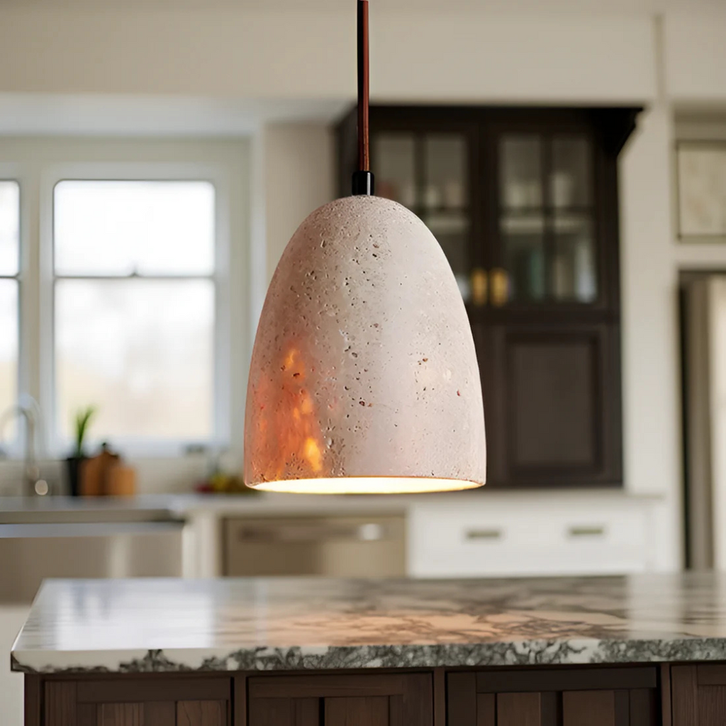 Averin Travertine Retro Pendant Light For Dining Areas