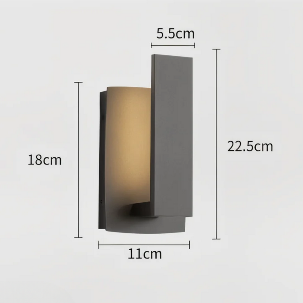 AstraLume Minimalist Outdoor Wall Light With Warm LED Glow