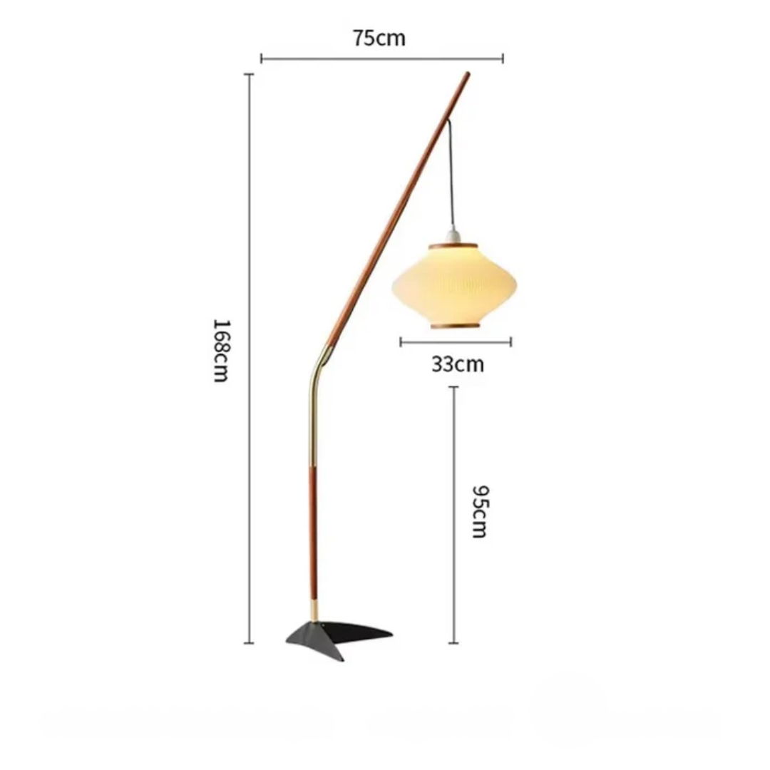 Draven Iron Floor Lamp in Medieval Style for Warm Ambience