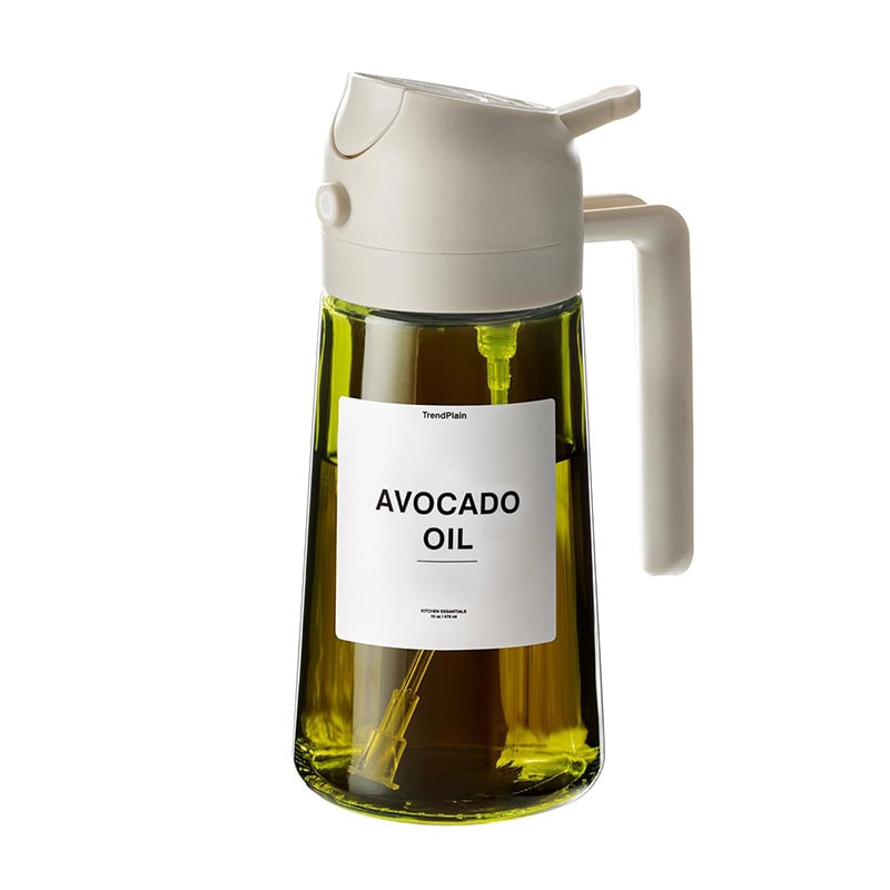 2-In-1 Glass Oil Sprayer And Dispenser For Kitchen Use