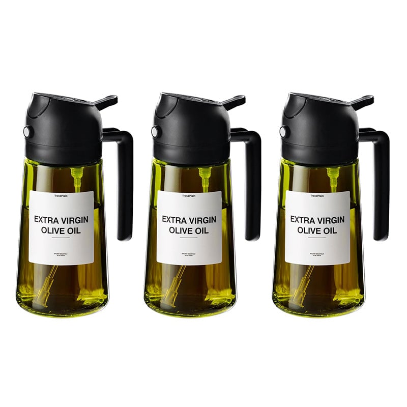 2-In-1 Glass Oil Sprayer And Dispenser For Kitchen Use