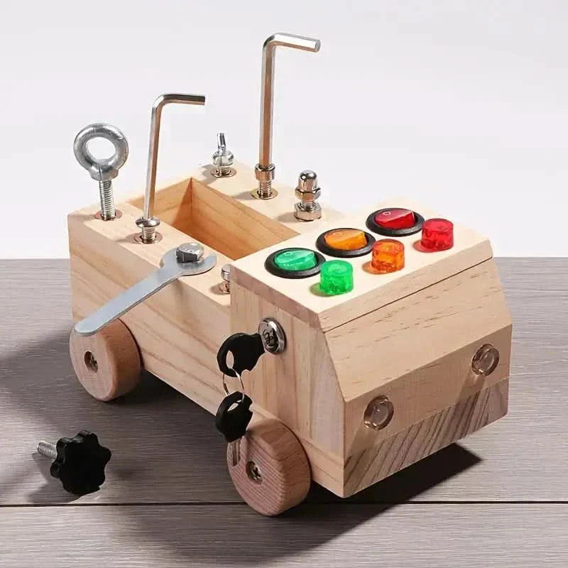 NurtureCore Busy Board, Interactive Learning Toy For Fine Motor And Cognitive Skills