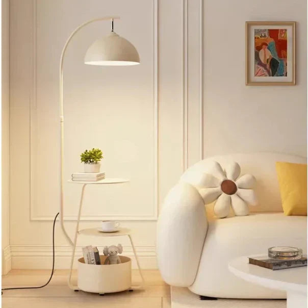 Nordic Glow Floor Lamp With Built In Storage For Living Rooms