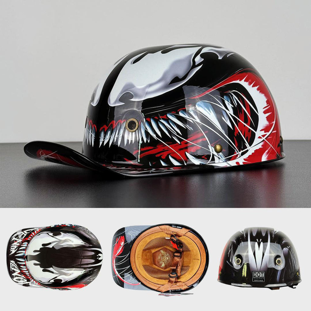 AstraCap Pro Baseball-Style Motorcycle Helmet DOT And ECE Certified