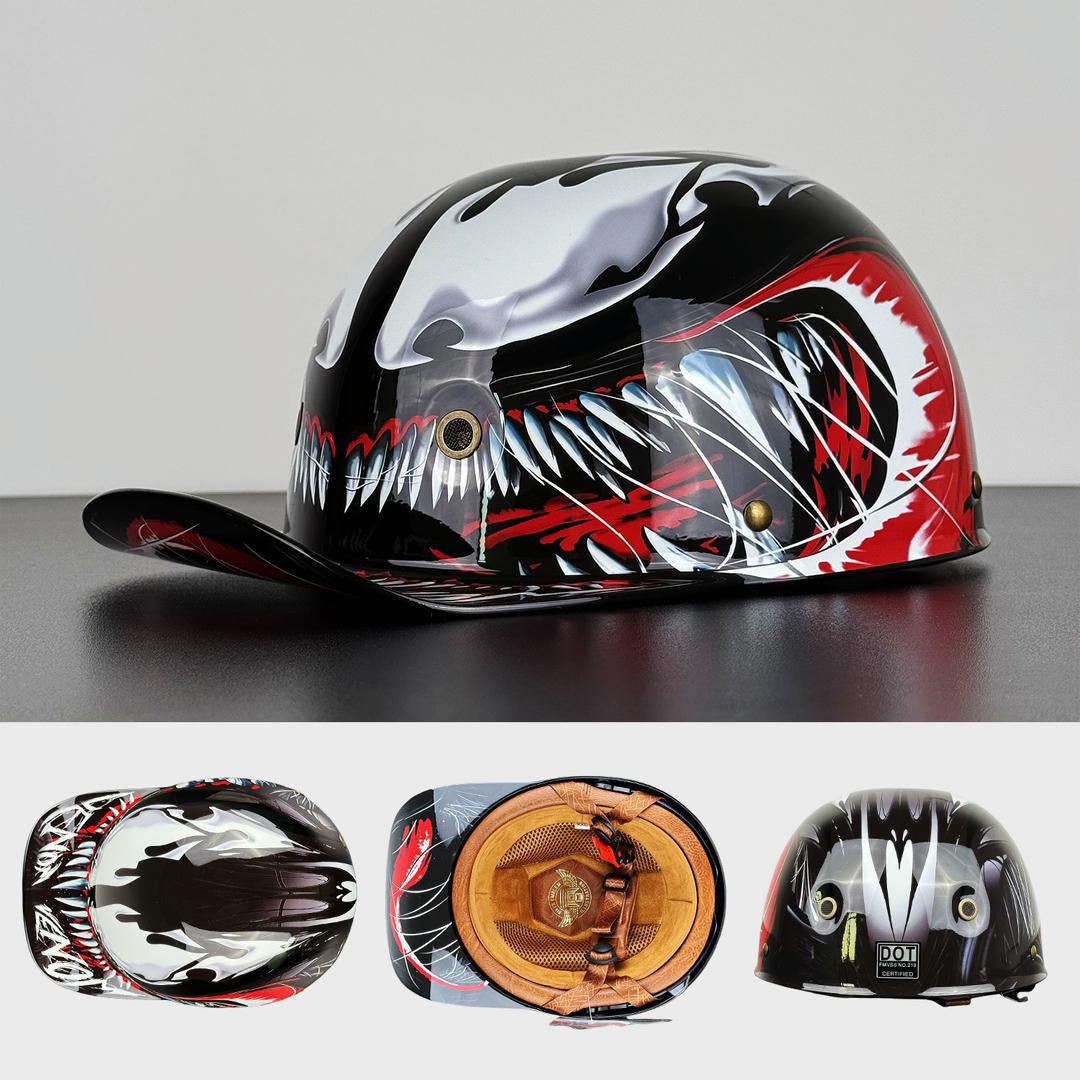 AstraCap Pro Baseball-Style Motorcycle Helmet DOT And ECE Certified