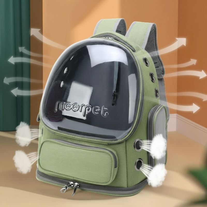 AeroPaw Breathable Transparent Pet Carrier Backpack For Cats And Small Dogs