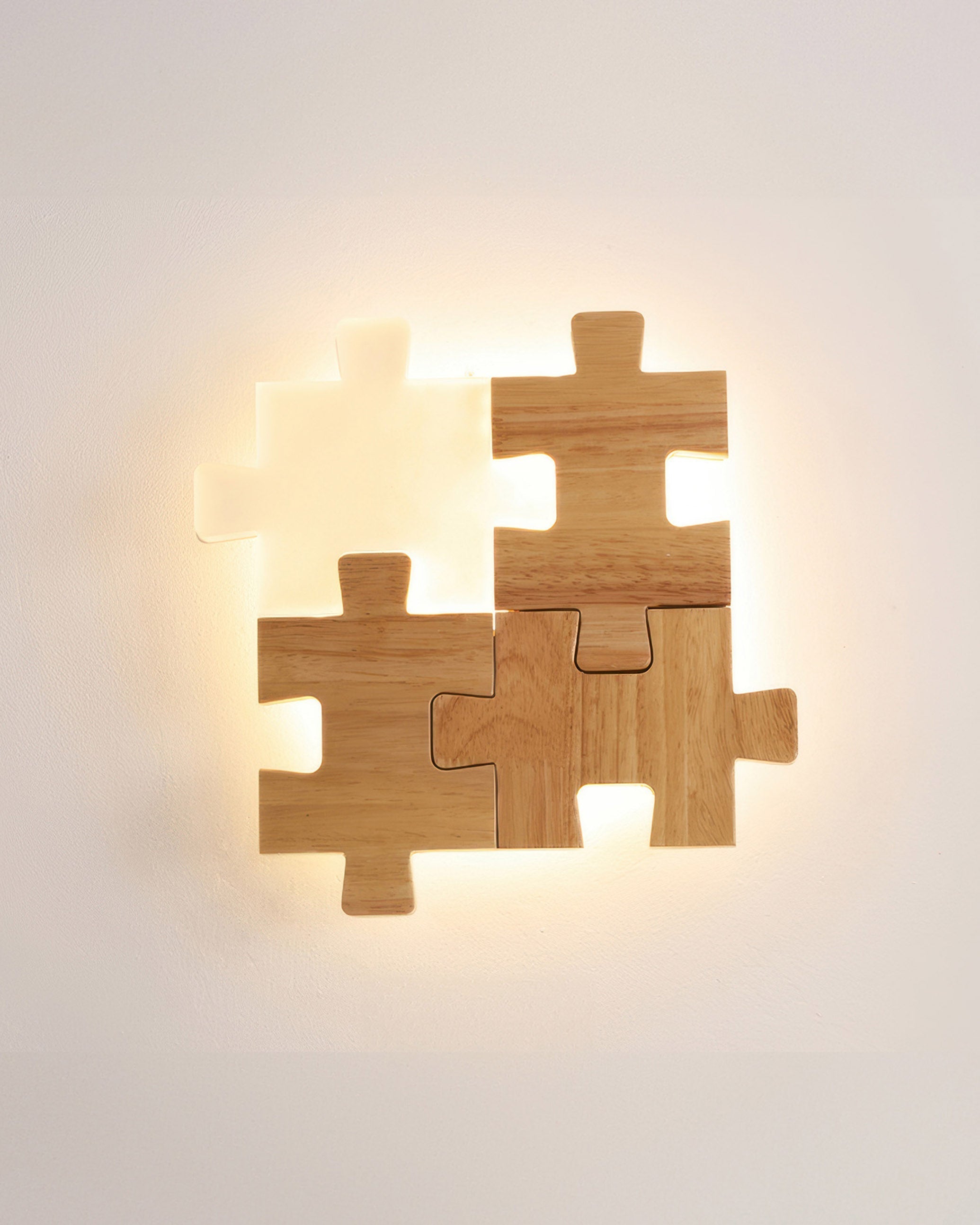 Applique da parete LED in legno SylvaOak Puzzle stile nordico minimalista