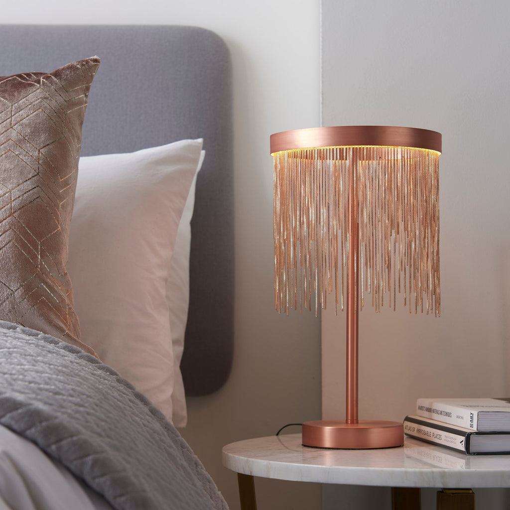 Lyra Cascade LED Table Lamp With Diffused Glow And Chains