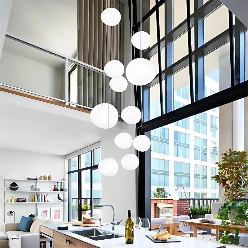 Kirrea Glasstein-Hängeleuchte für Esszimmer und Flur