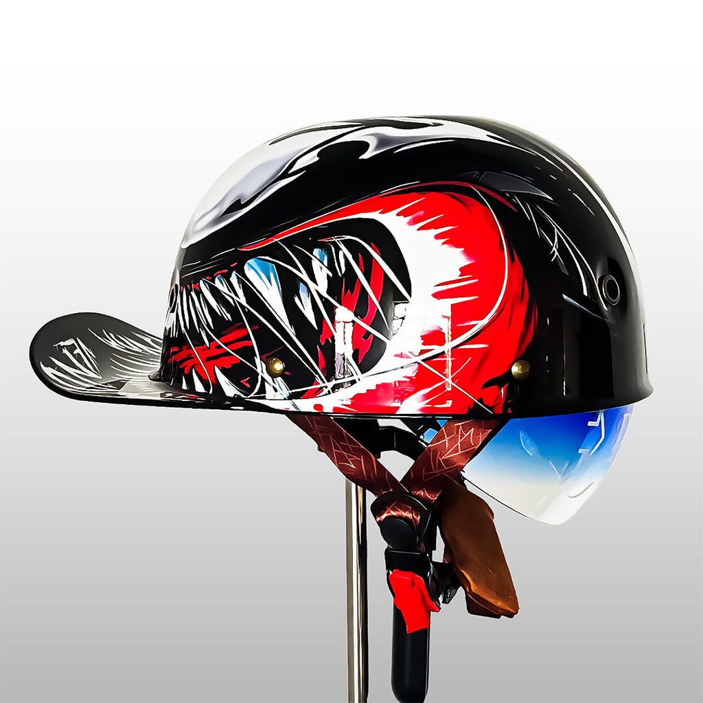 AstraCap Pro Baseball-Style Motorcycle Helmet DOT And ECE Certified