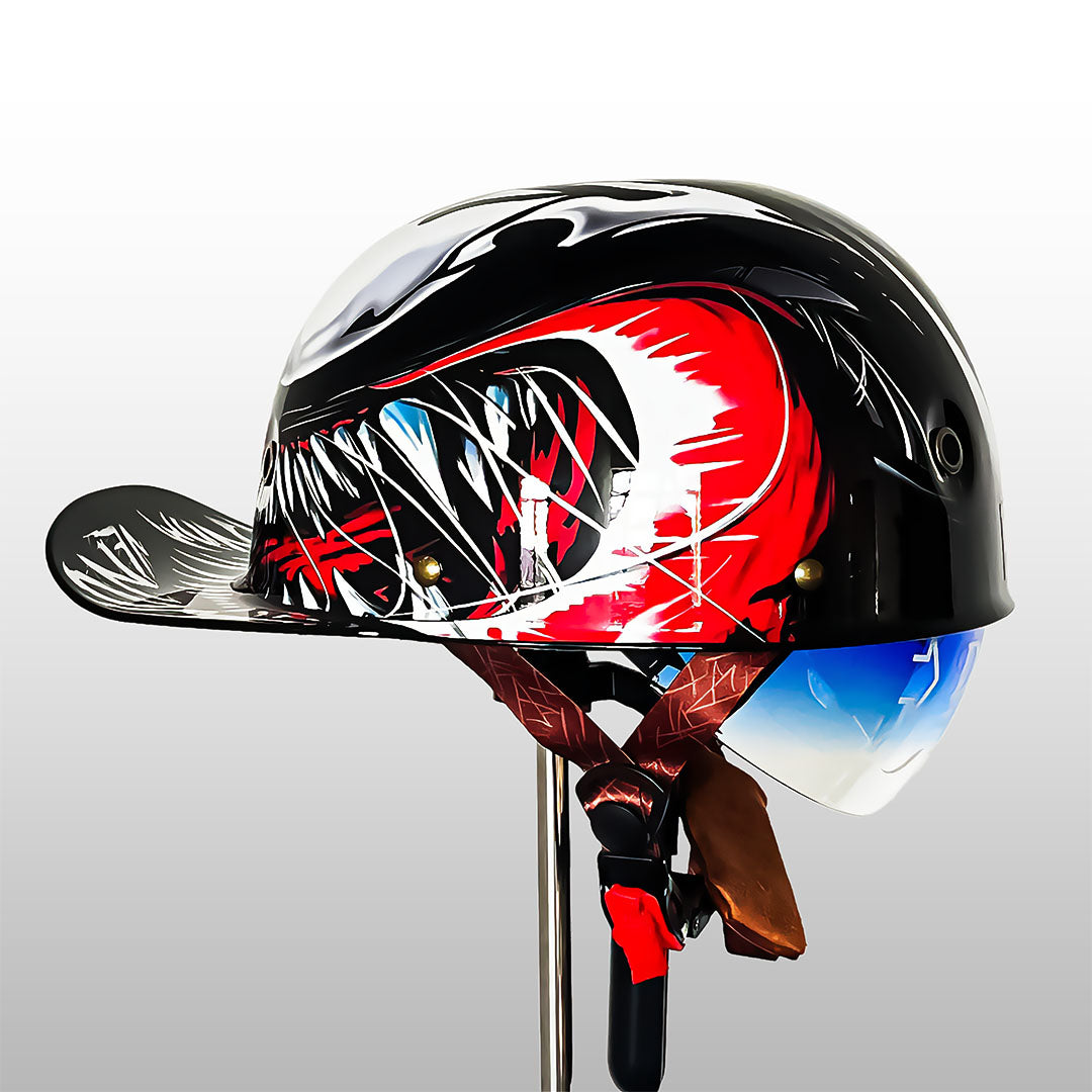 AstraCap Pro Baseball-Style Motorcycle Helmet DOT And ECE Certified