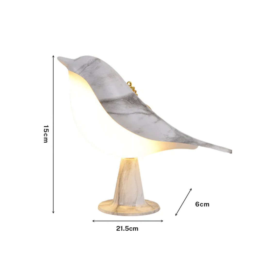 FeatherGlow Vogel LED Nachtlicht Kabellos mit Gemütlichem Lichtschein