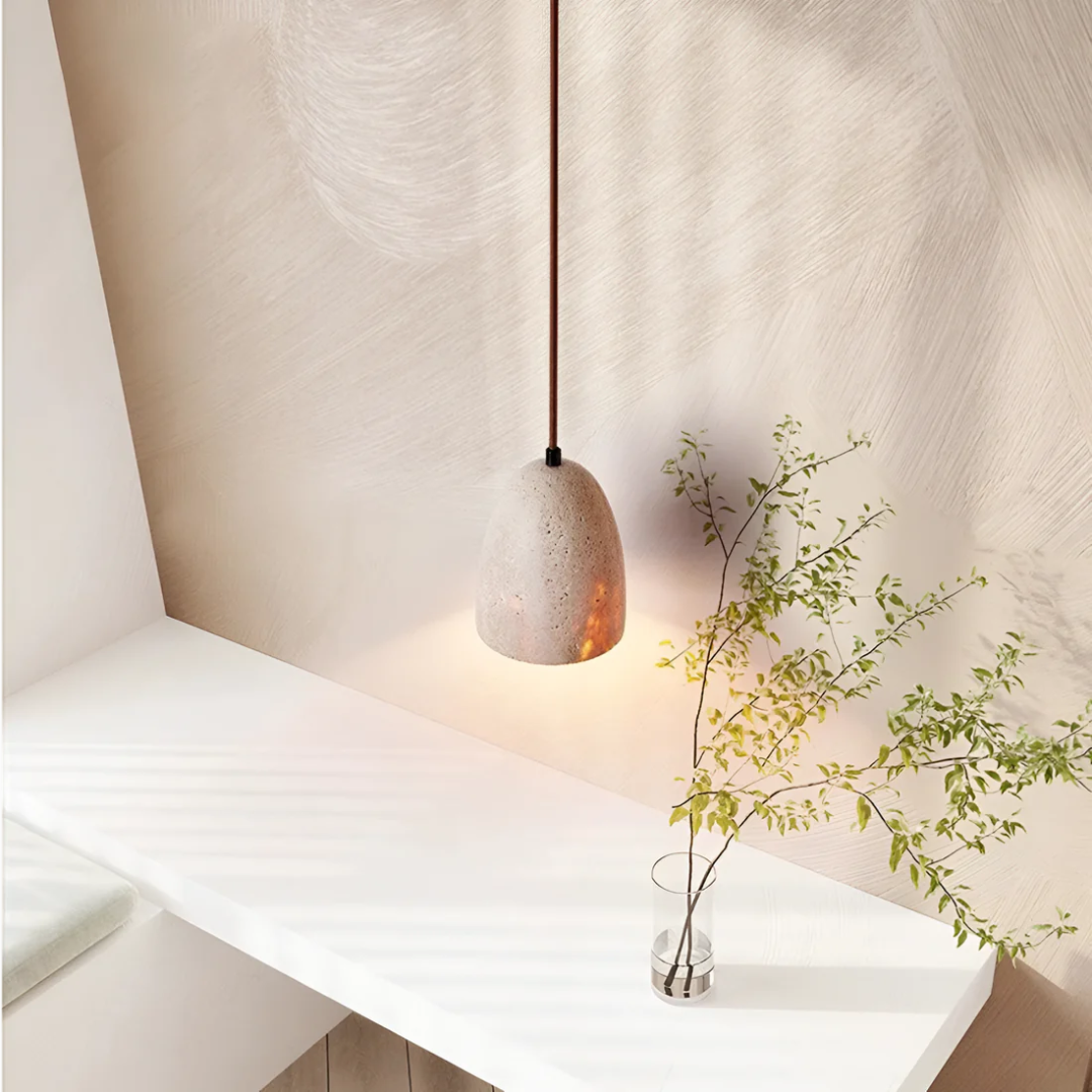 Averin Travertine Retro Pendant Light For Dining Areas
