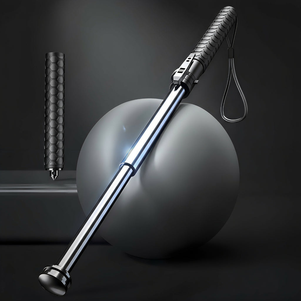 ApexGuard Trek Self Defense Walking Stick With Automatic Deploy And Stability