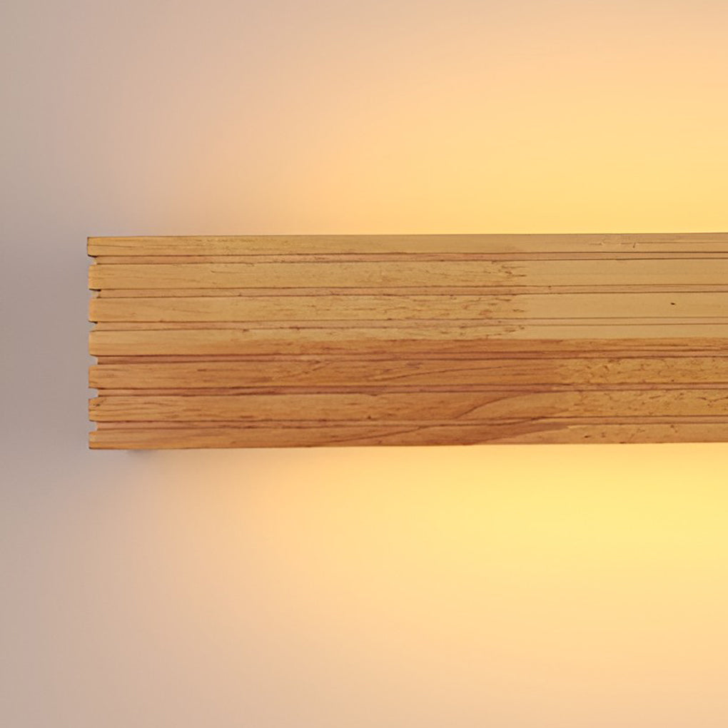 Lumină de perete dreptunghiulară LED impermeabilă Aurelo Wood