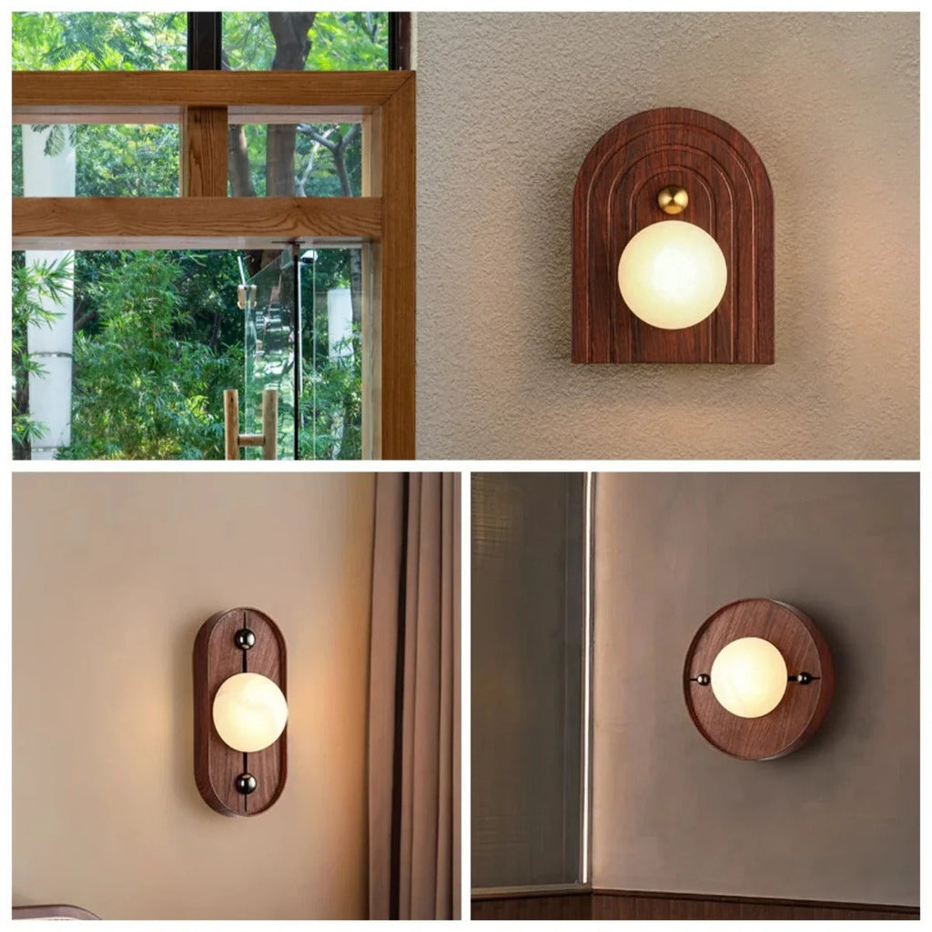 Nástěnné svítidlo Walnut Glow Arch moderní domácí osvětlení